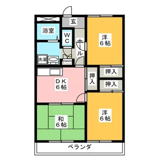 エスポワール村木 C棟【2階】の間取り
