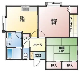 カーサマルワB【1階】の間取り