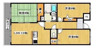 ウエストコート【3階】の間取り