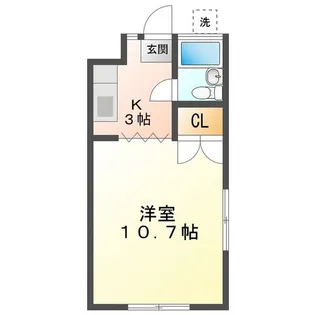 コーポ1K 南棟【3階】の間取り