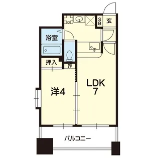 スカイガーデン水前寺【7階】の間取り