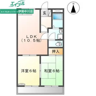 ダイヤマンションA・B棟【2階】の間取り