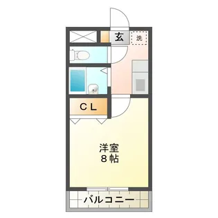 CASA KAWAGE【1階】の間取り