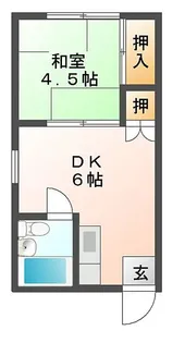 上水前寺コーポ【4階】の間取り