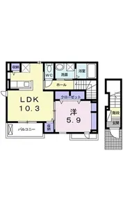 ティーグル ドゥー【2階】の間取り