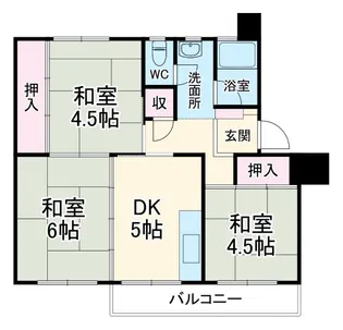 丸子南団地8号棟【3階】の間取り