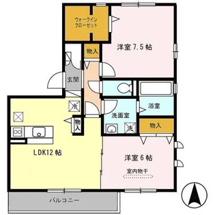 Garden館下 West【1階】の間取り