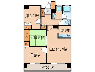 スクエア名古屋港【2階】の間取り