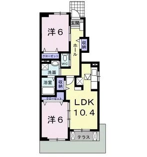 香川県高松市川部町【アパート】の間取り