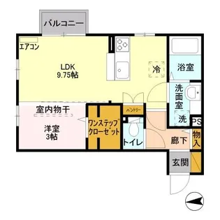 新潟県長岡市三和2【アパート】の間取り
