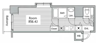 グランド・ガーラ西麻布【7階】の間取り