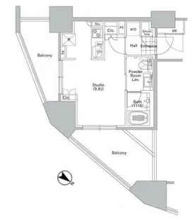コンフォリア渋谷WEST【2階】の間取り