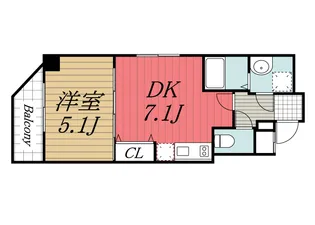 千葉県千葉市稲毛区稲毛東3【マンション】の間取り