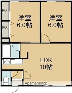 川勝アパート(カワカツアパート)【2階】の間取り
