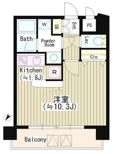 SUN恵比寿【5階】の間取り