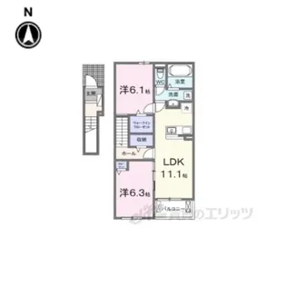 バンブーオン【2階】の間取り