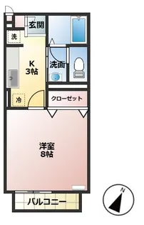 メルヴェール2【2階】の間取り