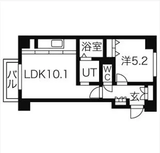 ゾネ医大キャンパス前【9階】の間取り