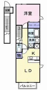 兵庫県加古川市平岡町新在家【アパート】の間取り