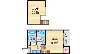 ロフトレジデンス新守山【2階】の間取り
