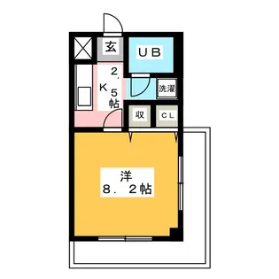 シャトー横山壱番館【4階】の間取り