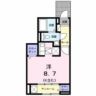 サンリット 天神【1階】の間取り