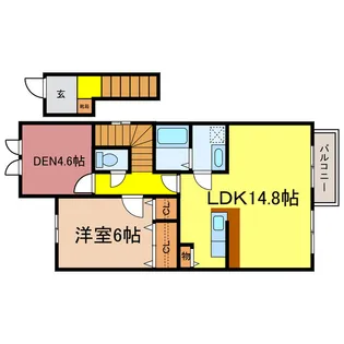 シャリテ高橋川【2階】の間取り