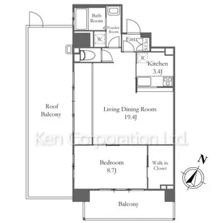 リーラ横浜川和町【10階】の間取り