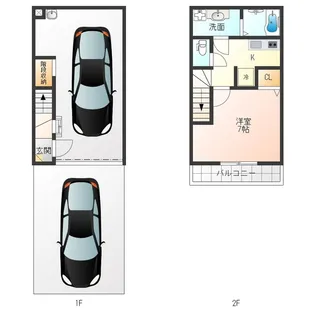EAST GARAGE PLACE【1階】の間取り