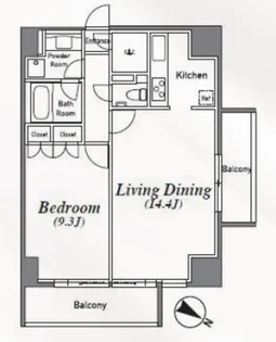アジリア南麻布Js【13階】の間取り