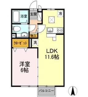 アルファーム A棟【2階】の間取り
