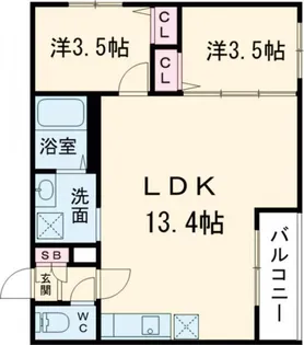 大阪府泉佐野市本町【アパート】の間取り