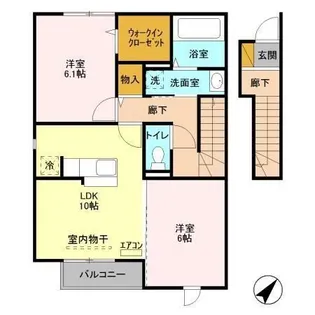 カーサベルデ D【2階】の間取り
