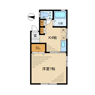 東京都中野区中央1【アパート】の間取り