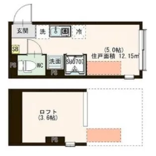 ハーモニーテラス王子本町【1階】の間取り