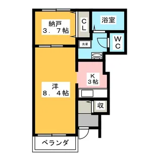 フィオーレ高畑【1階】の間取り