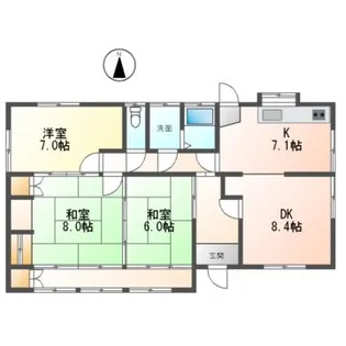 愛知県丹羽郡大口町奈良子1【一戸建】の間取り