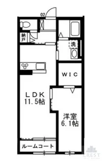 メゾン・ヴォワル【1階】の間取り