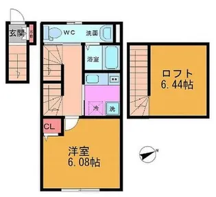 ラルーチェ平井【2階】の間取り