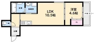メゾンエール石内【3階】の間取り