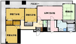 ビバシティ南山手【9階】の間取り
