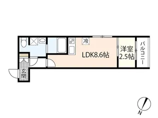 セブンプロート海田市駅前【1階】の間取り