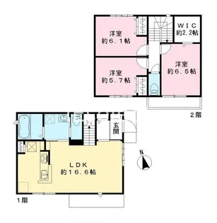 千葉県千葉市稲毛区園生町【一戸建】の間取り