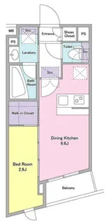 アジールコート西馬込【5階】の間取り