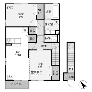 パークサイド21 Eの間取り