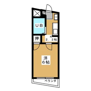 レジデンス南松本【2階】の間取り