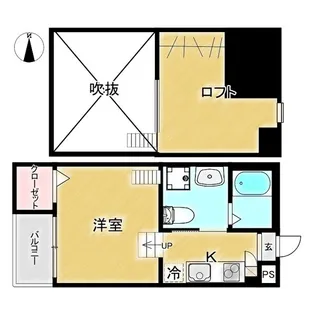 フェリオ平安通【2階】の間取り