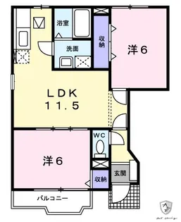 サン・ファミリーB【1階】の間取り