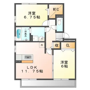 リビングタウン阿倉川A・B・C【2階】の間取り