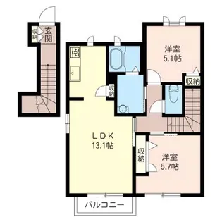 フェリセスII【2階】の間取り